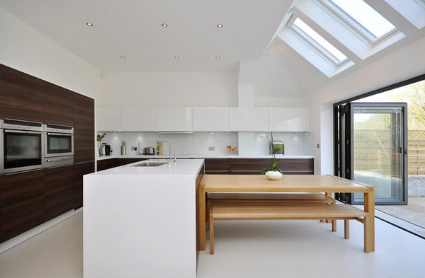 dining table off kitchen bench