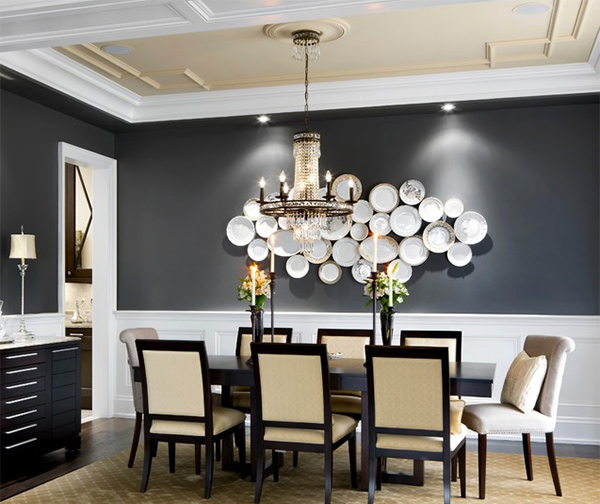 15 dining room walls decorated with plates | home design lover