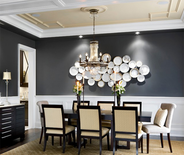 15 Dining Room Walls Decorated with Plates Home Design Lover