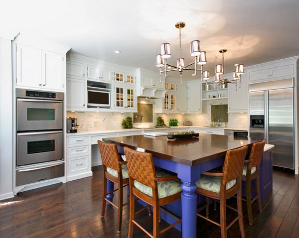 15 Beautiful Kitchen Island with Table Attached | Home Design Lover