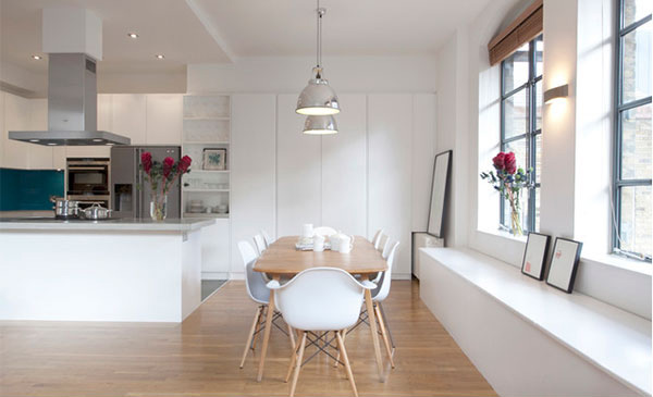 Kitchen and Dining Area Scandinavian Idea