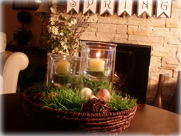 easter table centerpiece