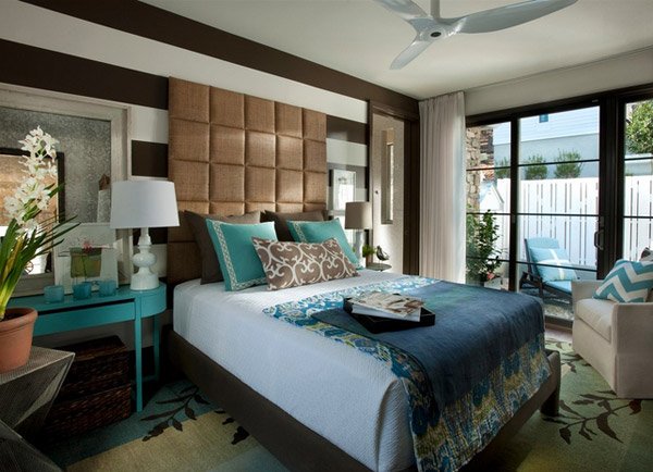 15 Beautiful Brown And Teal Bedrooms Home Design Lover