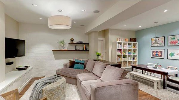 15 modern and contemporary living room basement designs | home