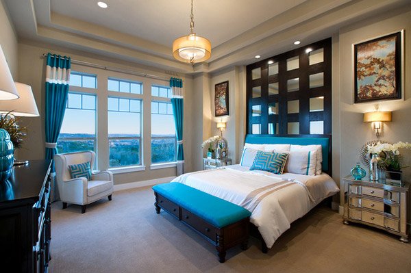 15 Beautiful Brown and Teal Bedrooms - 3 Scenic Loop