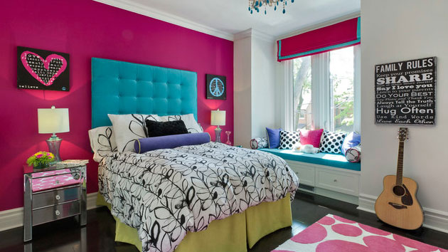 hot pink walls