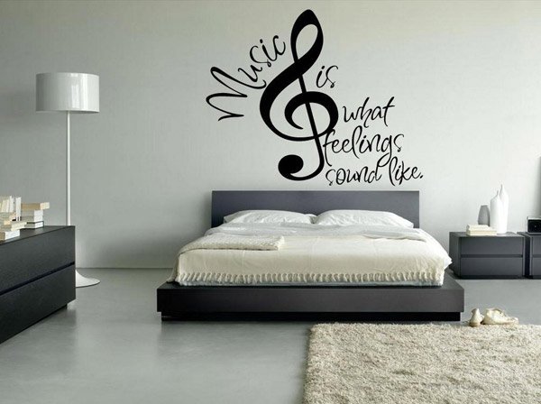 Music Themed Room Decor - Music Room Decor Ideas for Your Home | Interiorcraze / Guitars displayed as decor on the wall.