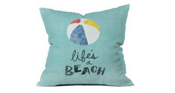 Nick Nelson Lifes A Beach Outdoor Throw Pillow