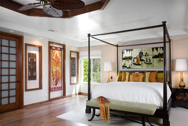 Asian Themed Masters Bedroom