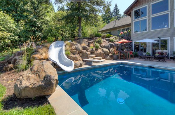 15 Gorgeous Swimming Pool Slides Home Design Lover