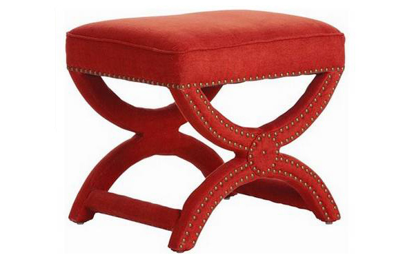 red upholstered