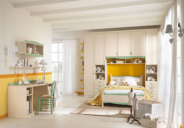 yellow and green bedrooms