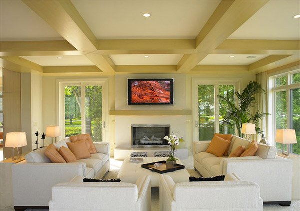 Coffered Ceilings In 15 Contemporary Living Rooms Home