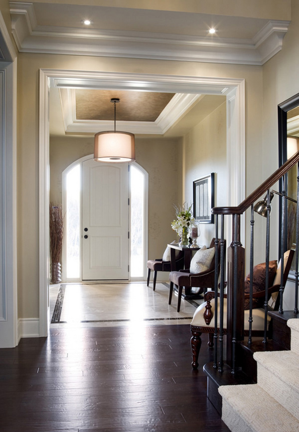 white light foyer lighting