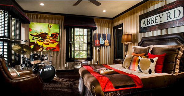 15 Interesting Music Themed Bedrooms Home Design Lover