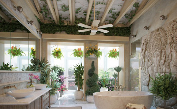 Get Nature S Feel In 15 Asian Themed Bathrooms Home Design Lover