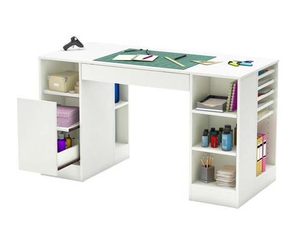 16 Crafting Table With Storage To Indulge In Creativity Home Design Lover