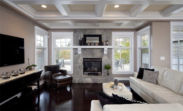 Coffered Ceilings In 15 Contemporary Living Rooms Home