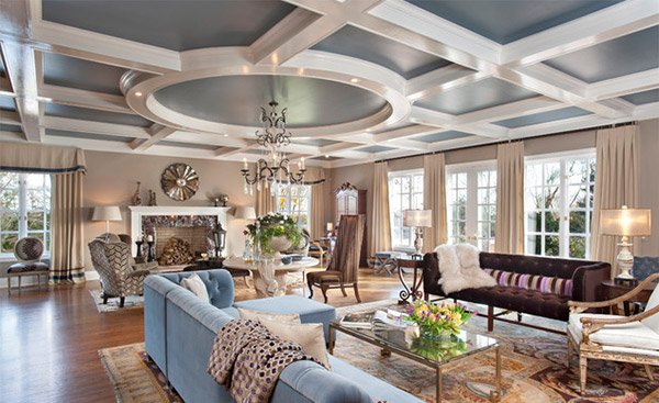 Coffered Ceilings In 15 Contemporary Living Rooms Home Design Lover