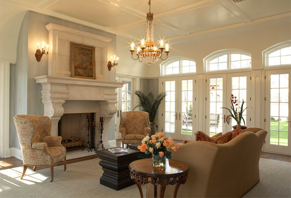 15 Beautiful Traditional Coffered Ceiling Living Rooms ...