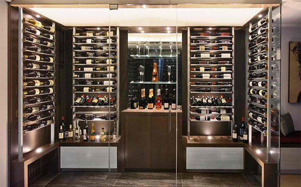 walk-in wine room