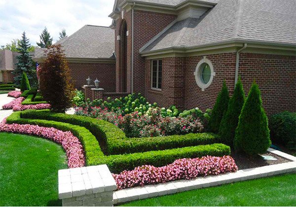 hedgerows brick retaining wall