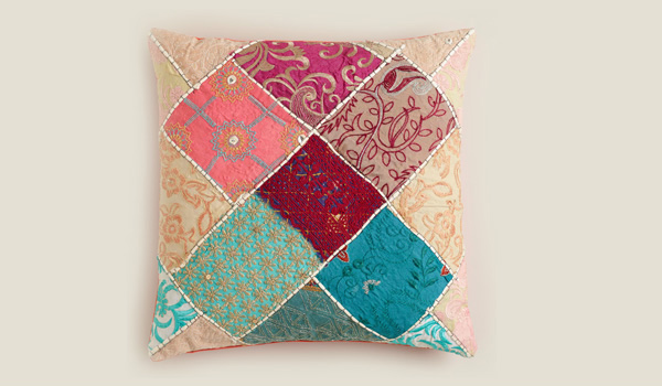 Sari Patch Throw Pillow