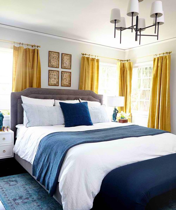 15 Gorgeous Blue And Gold Bedroom Designs Fit For Royalty Home Design Lover