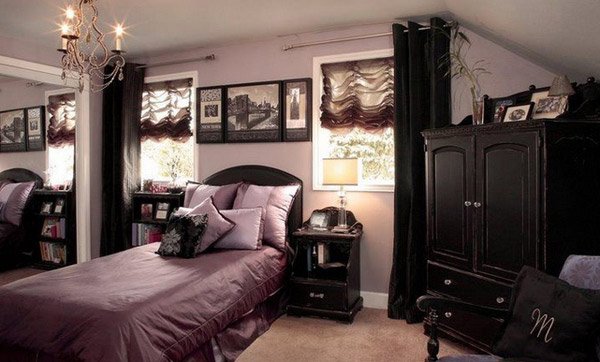 modern gothic bedroom interior design