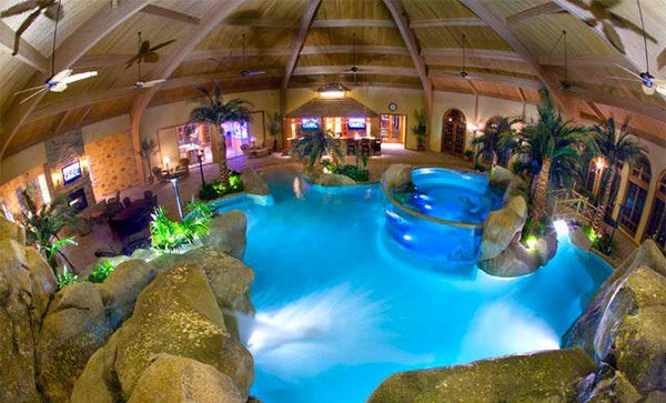 tropical pool indoors