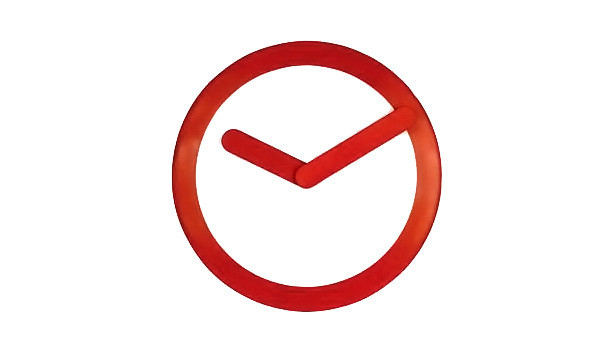 red timer clock