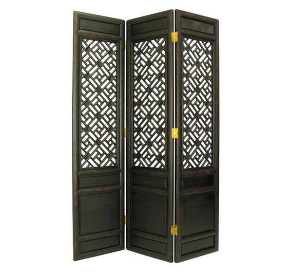 Wayborn Suchow Window Room Divider in Antique Black