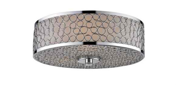 Silver Drum Flush Mount Ceiling Lights