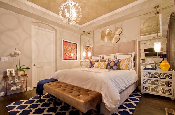 Blue And Gold Bedroom Decor Ideas - myrissakrenzler