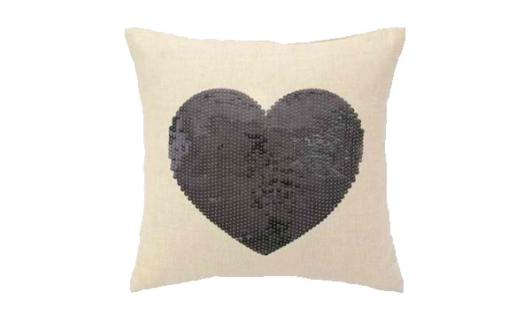 Sequin Heart Pillows