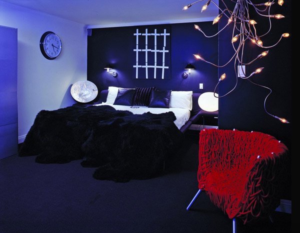 modern gothic bedroom interior design