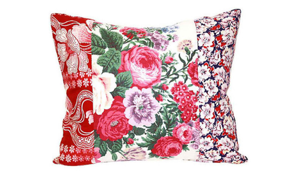 Floral Patchwork Pillow