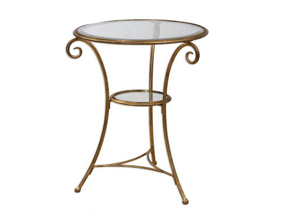 gold-leafed accent table