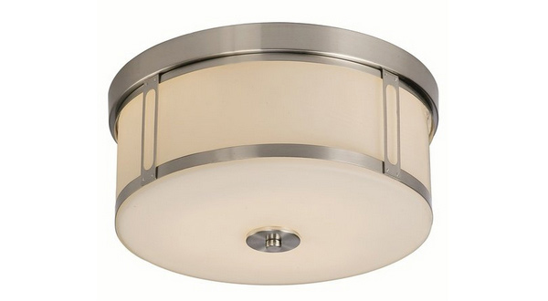 3-Light Brushed Nickel Flushmount Chandelier