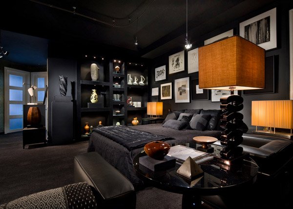 modern gothic bedroom interior design