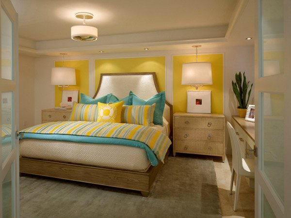 15 Gorgeous Grey Turquoise And Yellow Bedroom Designs