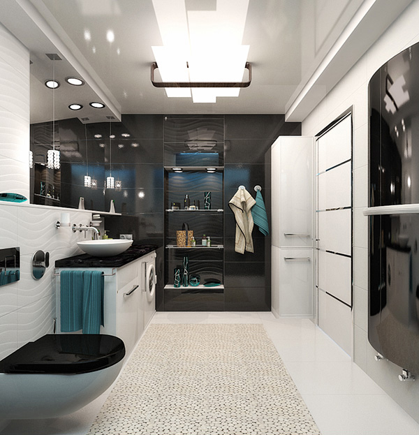 20 Sleek Ideas for Modern Black and White Bathrooms | Home ...