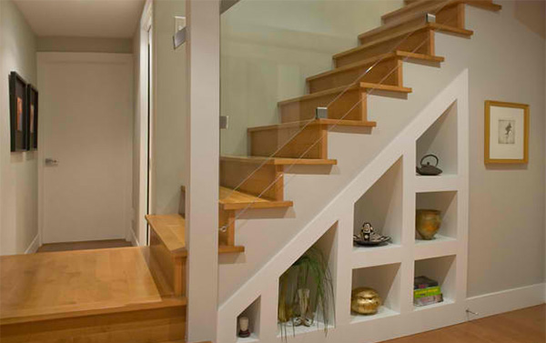 15 Ideas for Space-saving Under Staircase Shelves Home ...