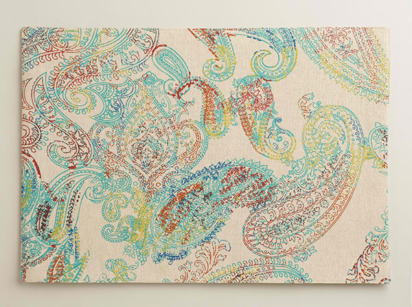 Multicolor Paisley Chambray Placemats