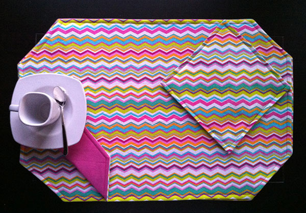 Colorful Easter Chevron Design Placemats