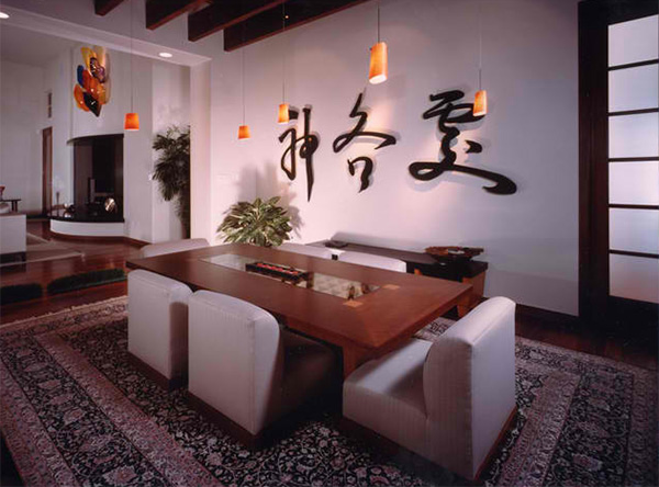 Contemporary Mountain Asian Dining Wall