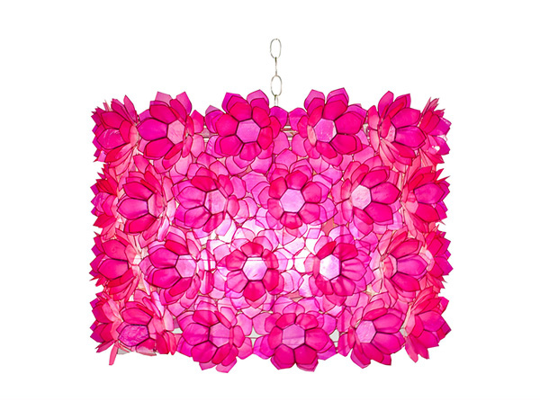 Pink Shell Floral Chandelier