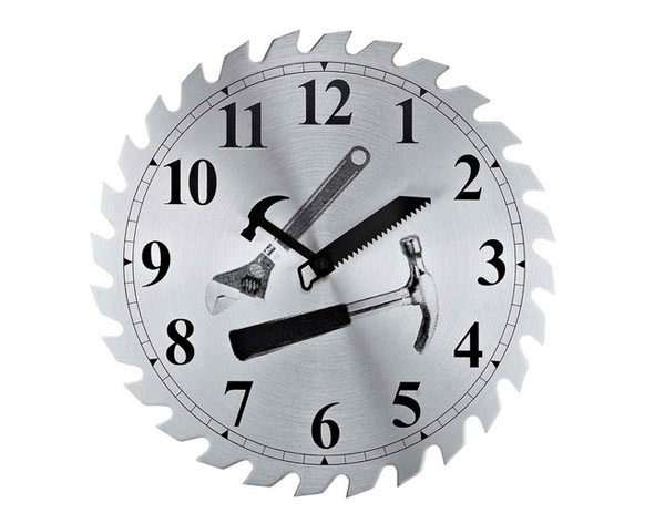 Saw Blade Workshop Clock