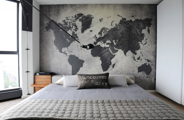 world map wall