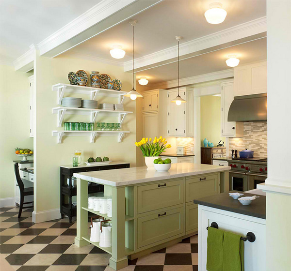 Pastel Green Kitchens